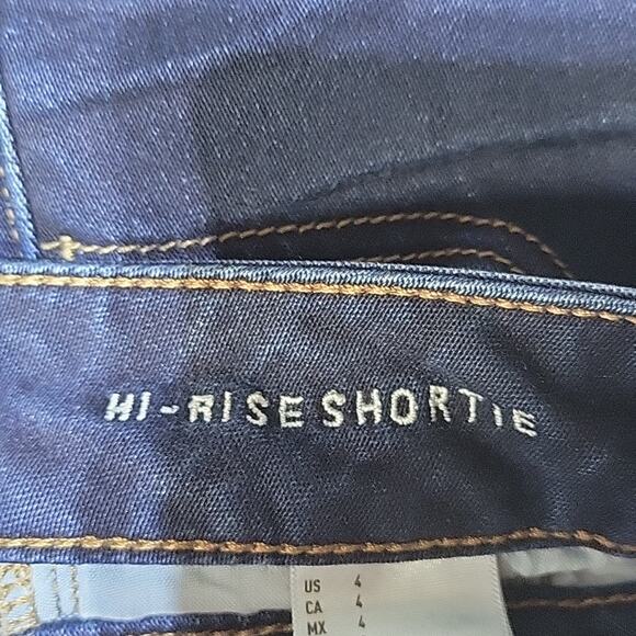 American Eagle Hi-Rise Shortie, Dark Wash Jean Shorts, Women's 4 - Picture 10 of 10